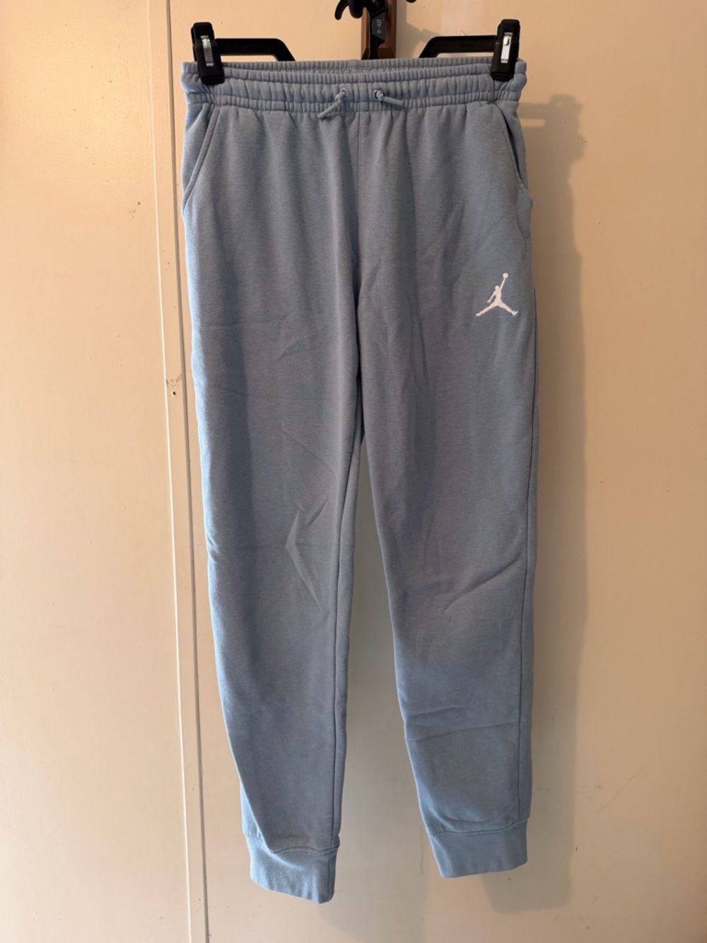 Jordan Kids Light Blue Jogger Sweatpants with White Jumpman